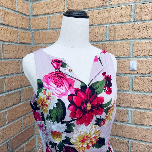 EMERSON Pink Floral Vintage-Inspired Fit and Flare Dress Size 8 Party Event - Picture 2 of 7